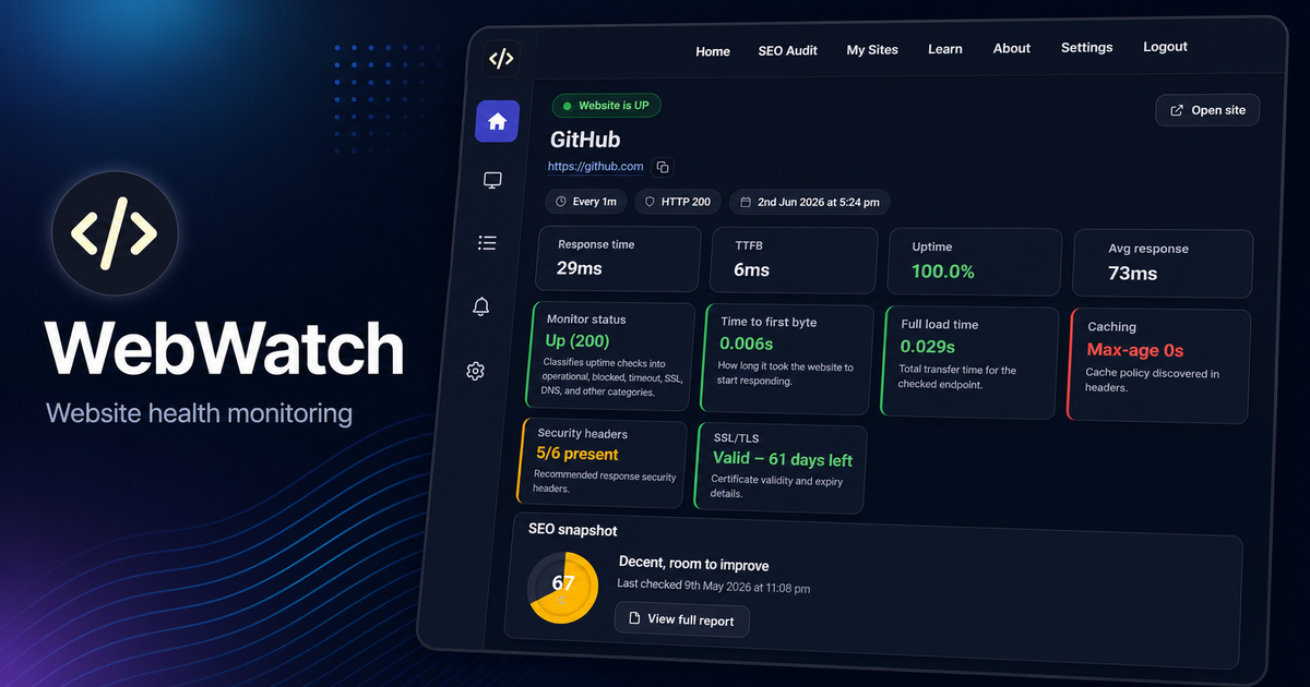 WebWatch social share preview